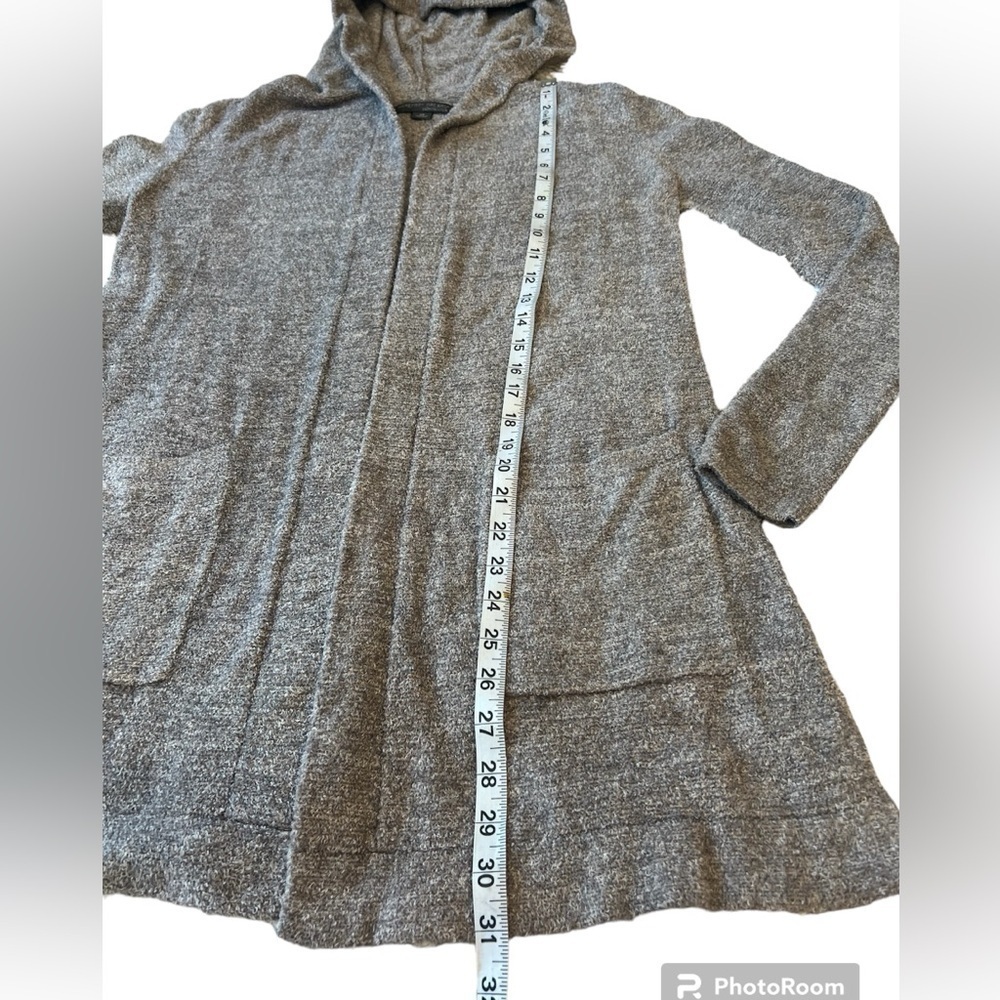 Barefoot Dreams Cozy Chic Lite gray hooded cardigan sweater size extra small - Picture 6 of 8